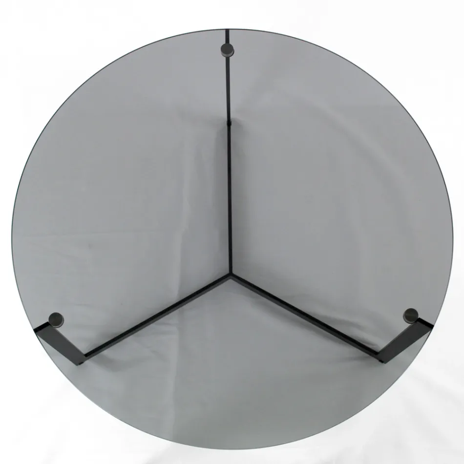 Salontafel van staal en glas gemaakt in Italië - Aspira Viadurini