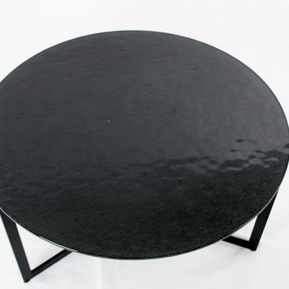 Salontafel van staal en glas gemaakt in Italië - Aspira Viadurini