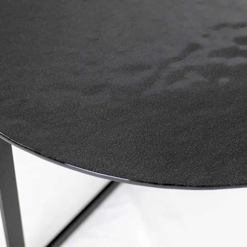 Salontafel van staal en glas gemaakt in Italië - Aspira Viadurini