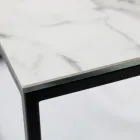 Salontafel van steengoed en staal Made in Italy - Birba Viadurini