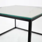 Salontafel van steengoed en staal Made in Italy - Birba Viadurini