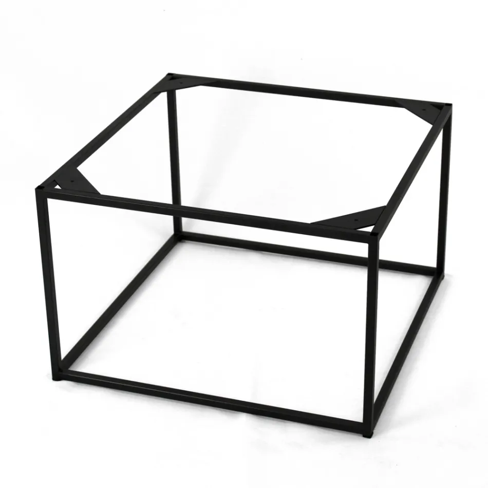 Salontafel van steengoed en staal Made in Italy - Birba Viadurini