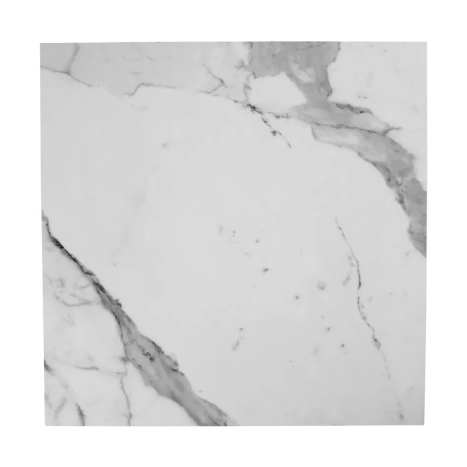 Salontafel van steengoed en staal Made in Italy - Birba Viadurini