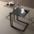 Geometrisch design metalen en glazen salontafel - Zigozago