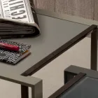 Geometrisch design metalen en glazen salontafel - Zigozago Viadurini