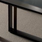 Geometrisch design metalen en glazen salontafel - Zigozago Viadurini