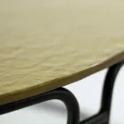 Salontafel met glazen blad en ronde voet Made in Italy - Tullia Viadurini