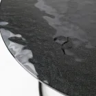 Salontafel met glazen blad en ronde voet Made in Italy - Tullia Viadurini