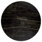 Ronde salontafel met onderstel van 3 halve maan Made in Italy - Arepa Viadurini