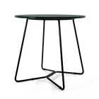 Ronde salontafel met porseleinen steengoed blad Made in Italy - Paini Viadurini