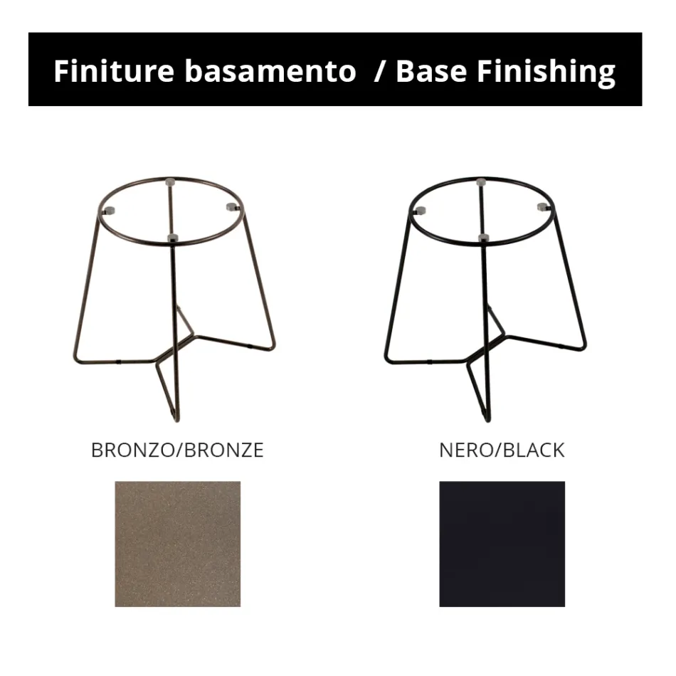 Ronde salontafel met glazen blad Made in Italy - Paini Viadurini