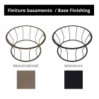 Ronde salontafel van staal en glas Made in Italy - Alisea Viadurini