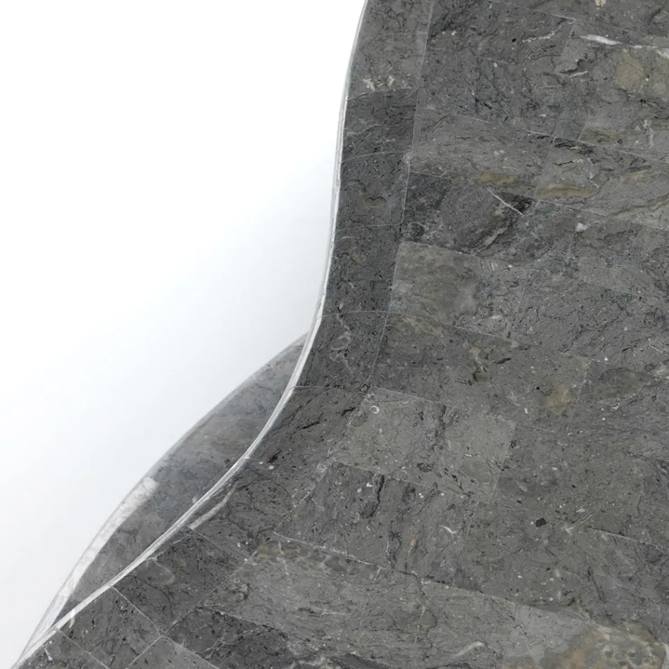 Moderne salontafel in fossiele steen met verschillende afwerkingen - rubber Viadurini