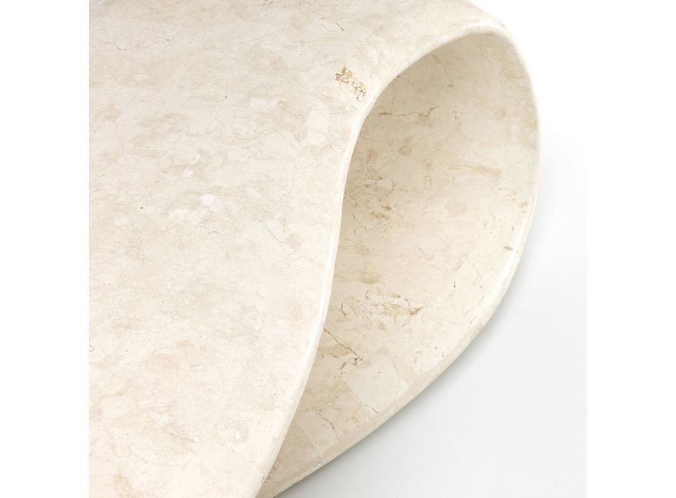 Moderne salontafel in fossiele steen met verschillende afwerkingen - rubber Viadurini