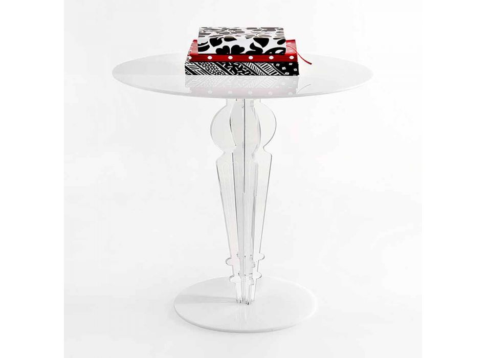 Klassiek design salontafel, in H 64cm acrylglas, Cles Viadurini