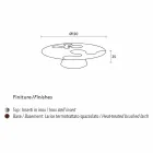 Tabel modern design in larikshout met stalen inserts Giglio Viadurini