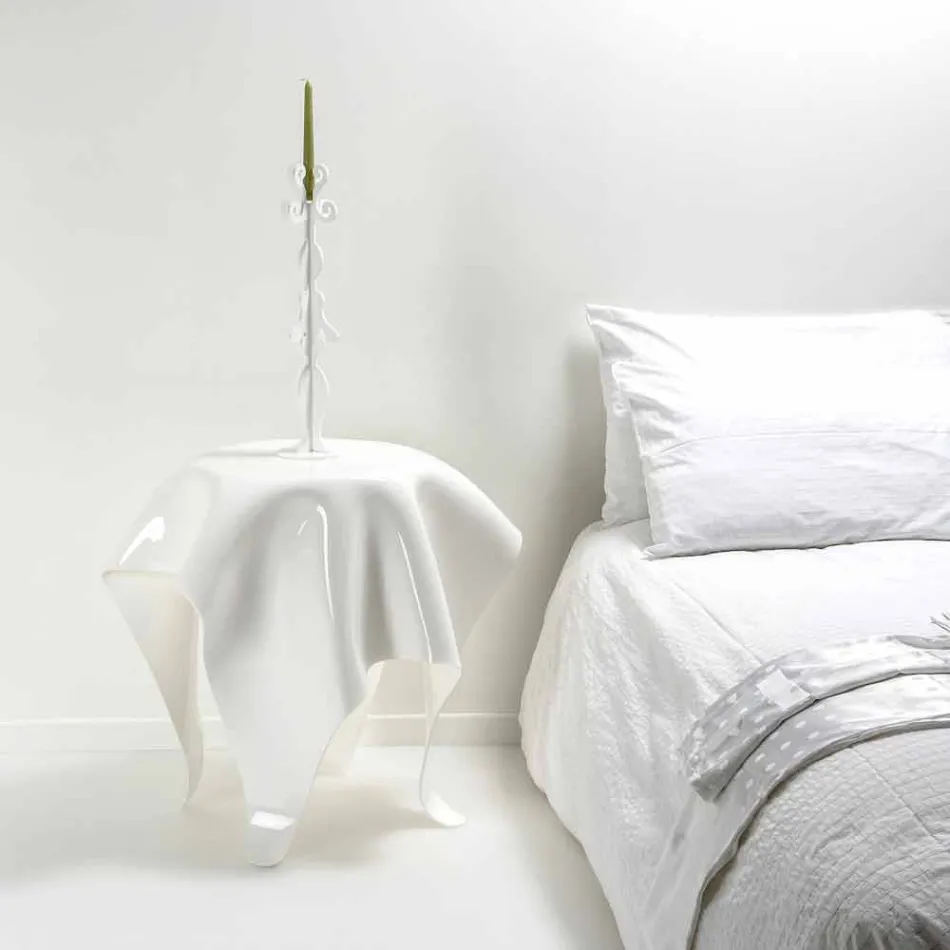 Tabel modern design in wit plexiglas Acht, made in Italy Viadurini