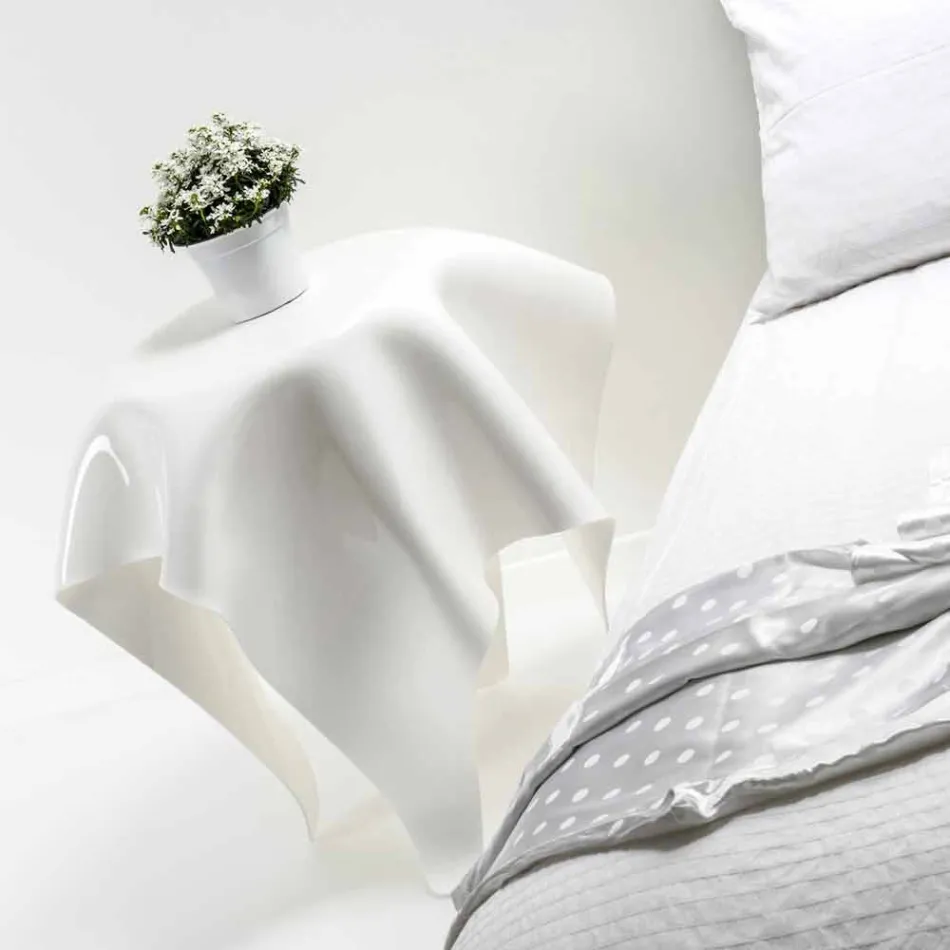 Tabel modern design in wit plexiglas Acht, made in Italy Viadurini