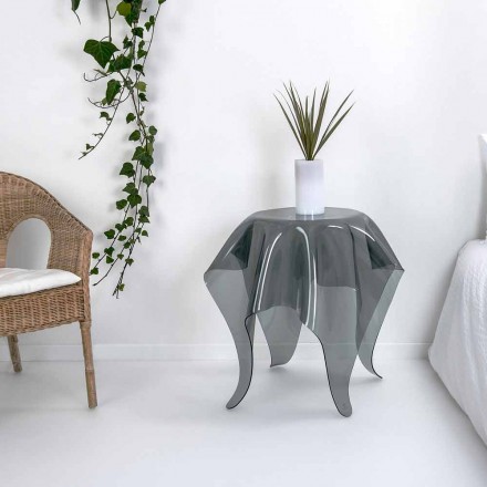 Tabel modern design gerookte Plexiglas Eight, made in Italy Viadurini