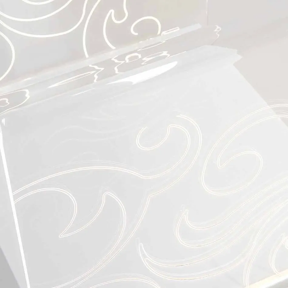 Ontwerp plexiglas salontafel met led-licht gemaakt in Italië, Chiusi Viadurini