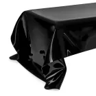 Melia zwarte design salontafel van gedrapeerd plexiglas, gemaakt in Italië. Viadurini
