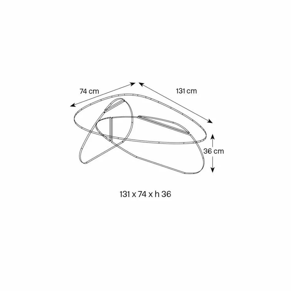 Design salontafel in transparant, gerookt en geëtst glas gemaakt in Italië - Tac Tac Viadurini