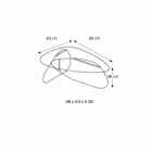 Design salontafel in transparant, gerookt en geëtst glas gemaakt in Italië - Tac Tac Viadurini