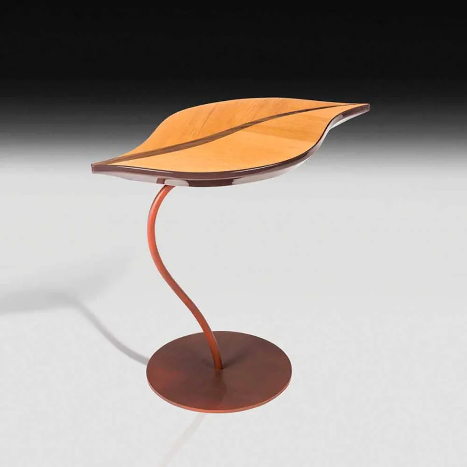 Koffie tafel in eiken service en benen in Adam Steel Viadurini