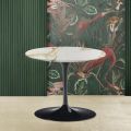Eero Saarinen H 39 salontafel met goud Calacatta marmeren blad Made in Italy - Scarlet