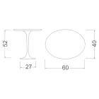 Eero Saarinen H 52 ovale salontafel in Emperador Dark Marble Made in Italy - Scarlet Viadurini