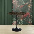 Eero Saarinen H 52 ovale salontafel in Emperador Dark Marble Made in Italy - Scarlet Viadurini