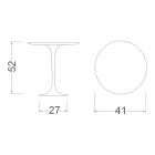 Eero Saarinen H 52 ronde salontafel in goud Calacatta-marmer Made in Italy - Scarlet Viadurini