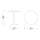 Eero Saarinen H 52 ronde salontafel in goud Calacatta-marmer Made in Italy - Scarlet Viadurini