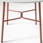 Ronde buitensalontafel in HPL met metalen onderstel Made in Italy - Makino Viadurini