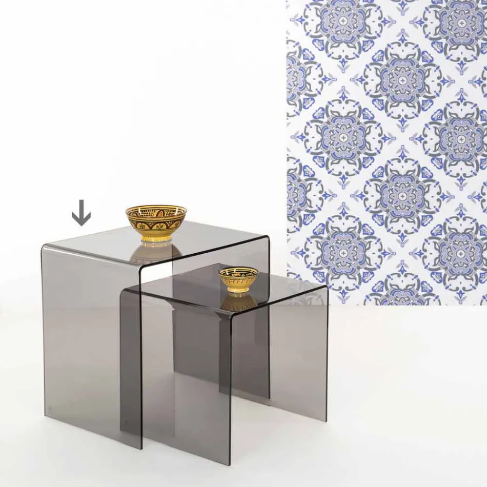 Tabel rokerige modern design 50x50cm Big Terry, made in Italy Viadurini