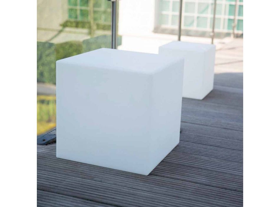 Gekleurde verlichte salontafel van modern design met keuze uit bevestiging - Dadostar Viadurini