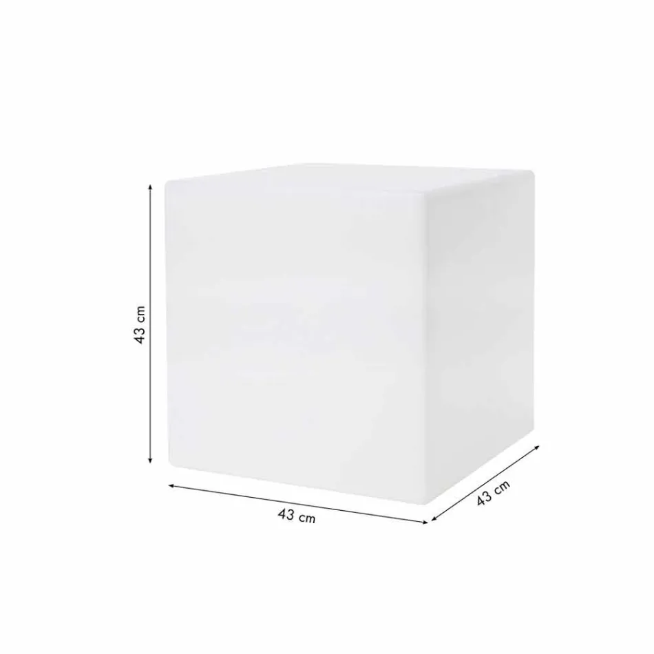 Gekleurde verlichte salontafel van modern design met keuze uit bevestiging - Dadostar Viadurini