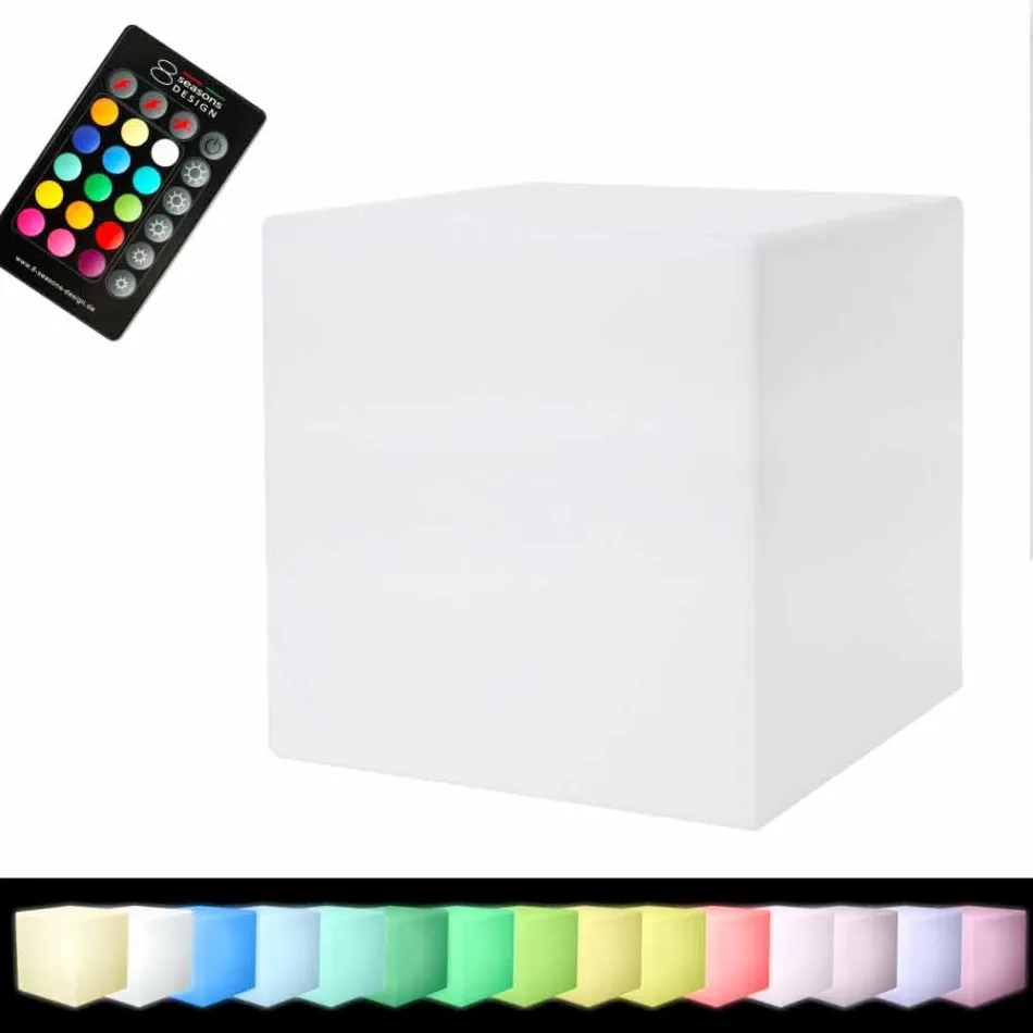 Gekleurde verlichte salontafel van modern design met keuze uit bevestiging - Dadostar Viadurini