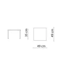 Stapelbare tuinsalontafel in gegalvaniseerd staal Made in Italy - Aberdeen Viadurini