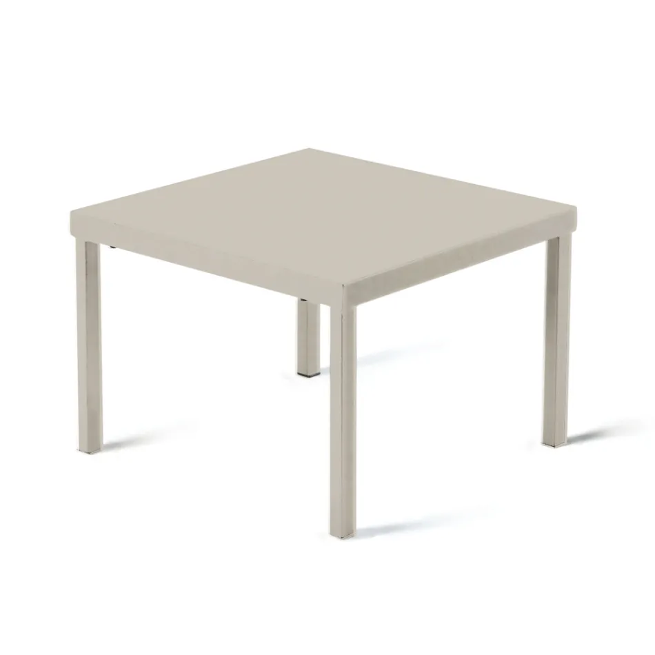 Stapelbare tuinsalontafel in gegalvaniseerd staal Made in Italy - Aberdeen Viadurini