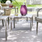 Stapelbare tuinsalontafel in gegalvaniseerd staal Made in Italy - Aberdeen Viadurini