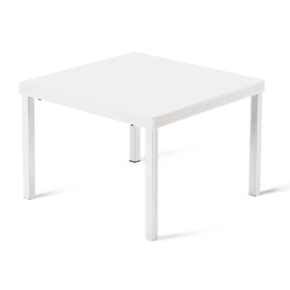 Stapelbare tuinsalontafel in gegalvaniseerd staal Made in Italy - Aberdeen Viadurini