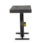 Handgemaakte en industriële salontafel van staal en mangohout - Corvino Viadurini