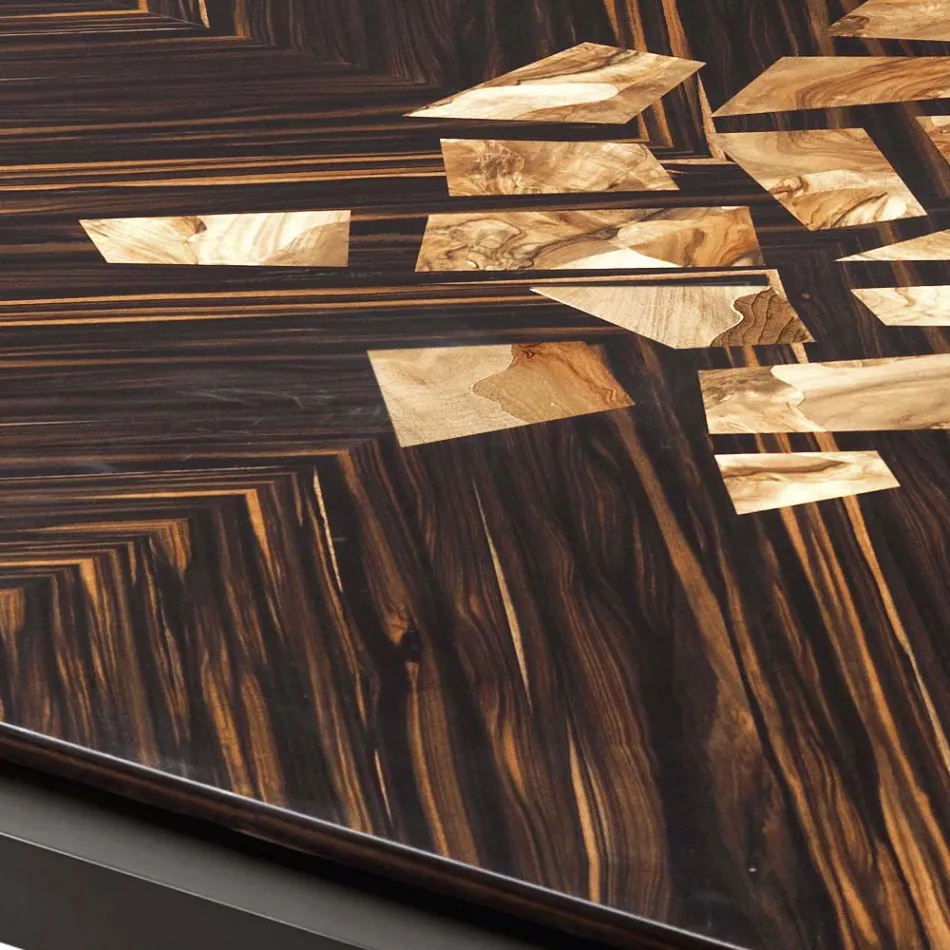 Grilli Zarafa design massief houten salontafel gemaakt in Italië Viadurini