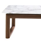 Grilli York design massief houten en marmeren salontafel gemaakt in Italië Viadurini