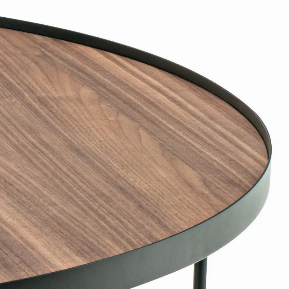 Salontafel in Canaletto walnoot in verschillende maten Made in Italy - Gubbio Viadurini