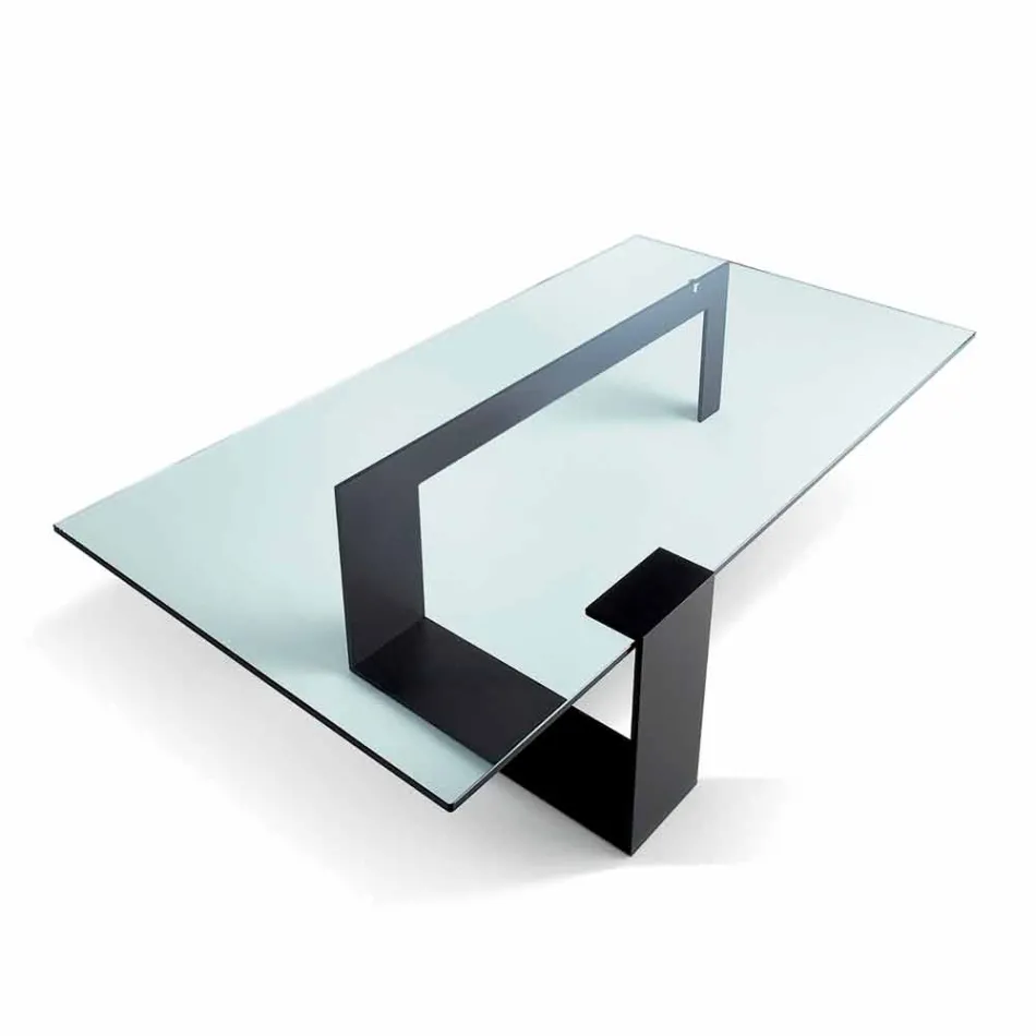 Modern design Extralight glazen salontafel gemaakt in Italië - Scoby Viadurini