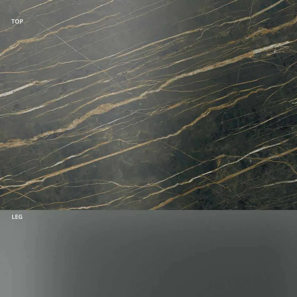 Sofa bijzettafel voor woonkamer met keramisch blad en gerookt glas - Random Viadurini