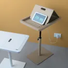Bank bijzettafel metaal en PVC in hoogte verstelbaar voor tablet - Tekniko Viadurini
