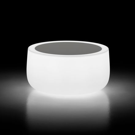 Lichtgevende salontafel voor buiten met LED-licht en HPL-blad Made in Italy - Belida Viadurini